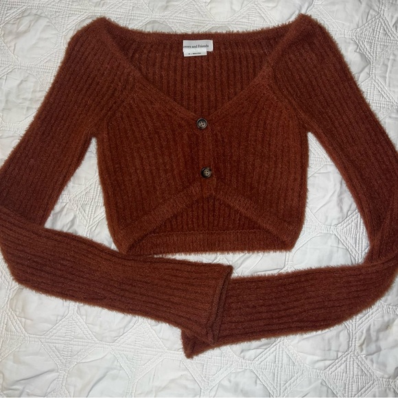 Lovers and friends Ida Micro Cardigan in Brown XS - Picture 4 of 5